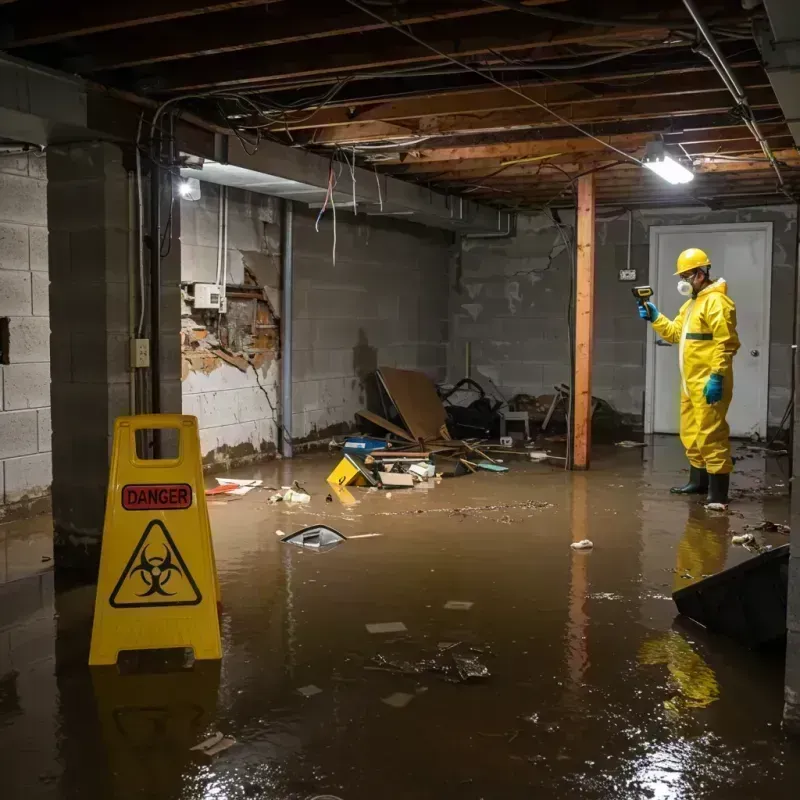 Flooded Basement Electrical Hazard in Newport, OR Property